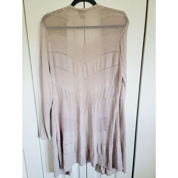 Torrid 2 Tan Taupe Open Front  Knit Drapey Cardigan Size 2X Open Knit Tan - Picture 8 of 10